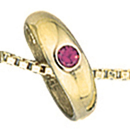 Kinder Taufring 333 Gold Gelbgold 1 Rubin rot Taufanhänger