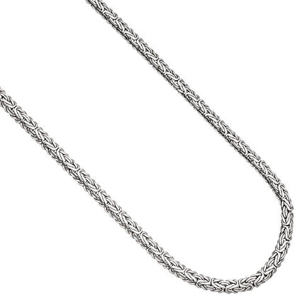 Königskette oval 925 Sterling Silber 45 cm Kette Halskette Silberkette Karabiner