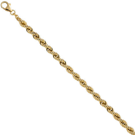Kordelarmband 585 Gold Gelbgold 19 cm Armband Goldarmband