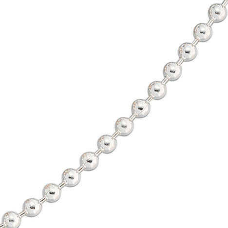 Kugelkette 925 Silber 3 0 mm 45 cm Halskette Kette Silberkette Karabiner