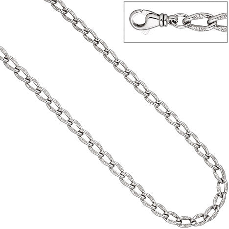 Lang-Panzerkette 925 Sterling Silber 7 3 mm 45 cm Kette Halskette Silberkette