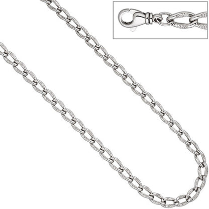 Lang-Panzerkette 925 Sterling Silber 7 3 mm 45 cm Kette Halskette Silberkette