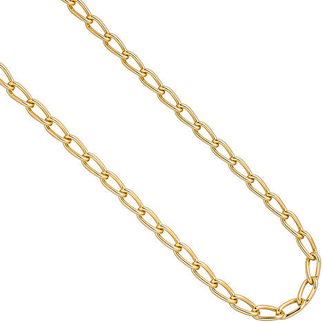 Lang-Panzerkette 925 Sterling Silber gold vergoldet 6 9 mm 45 cm Kette Halskette