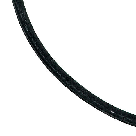 Leder Halskette Kette Schnur schwarz 70 cm Karabiner 925 Sterling Silber