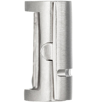 Medaillon eckig für 1 Foto 925 Sterling Silber matt mattiert Anhänger zum Öffnen