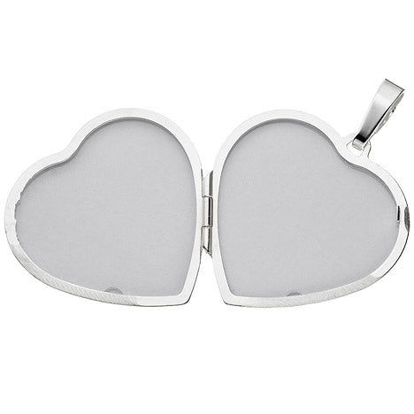 Medaillon Herz 925 Sterling Silber mattiert Anhänger zum Öffnen