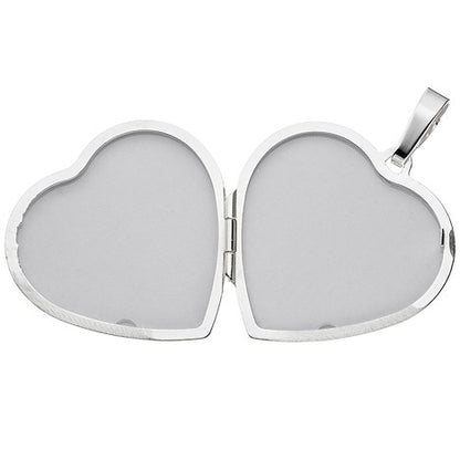 Medaillon Herz 925 Sterling Silber mattiert Anhänger zum Öffnen