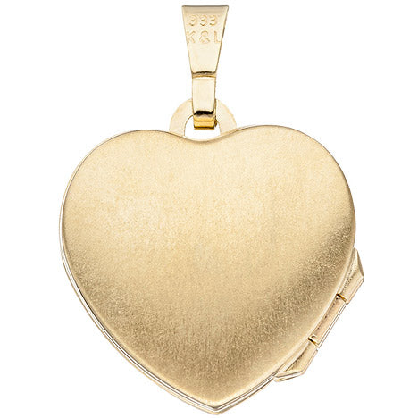 Medaillon Herz für 4 Fotos 333 Gold Gelbgold Herzanhänger Anhänger zum Öffnen