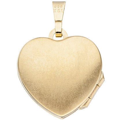 Medaillon Herz für 4 Fotos 333 Gold Gelbgold Herzanhänger Anhänger zum Öffnen