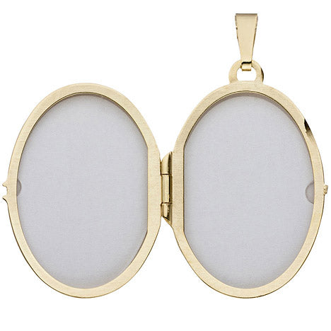 Medaillon oval für 2 Fotos 333 Gold Gelbgold Anhänger zum Öffnen