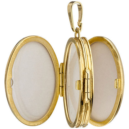 Medaillon oval mit Blumen Muster 333 Gold Gelbgold zum Öffnen für 6 Fotos