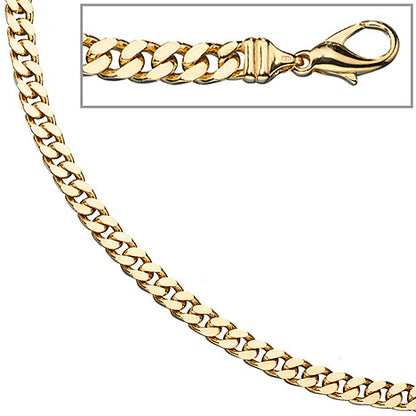 Panzerarmband 585 Gelbgold massiv 19 cm Gold Armband Goldarmband Karabiner