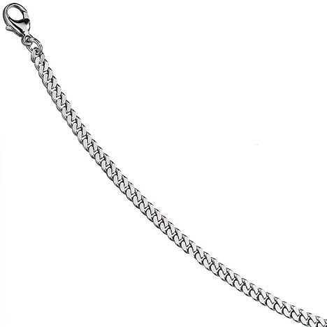 Panzerarmband 585 Weißgold massiv 21 cm Gold Armband Weißgoldarmband Karabiner