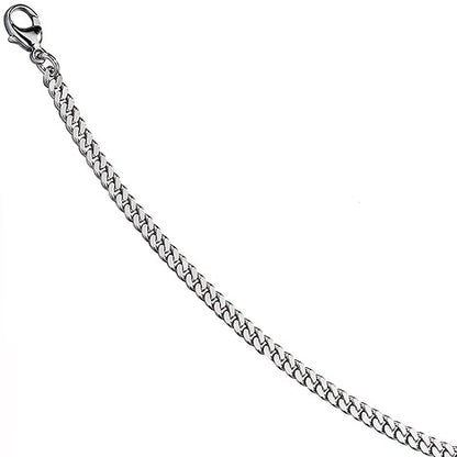 Panzerarmband 585 Weißgold massiv 21 cm Gold Armband Weißgoldarmband Karabiner