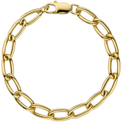 Panzerarmband 925 Silber gold vergoldet 19 cm Armband