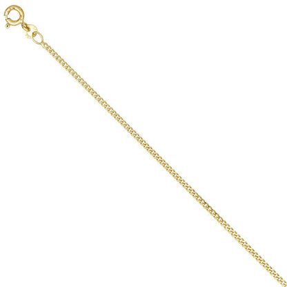 Panzerkette 585 Gelbgold 1 7 mm 40 cm Gold Kette Halskette Goldkette Federring