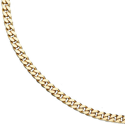 Panzerkette 585 Gelbgold massiv 5 5 mm 45 cm Gold Kette Halskette Goldkette