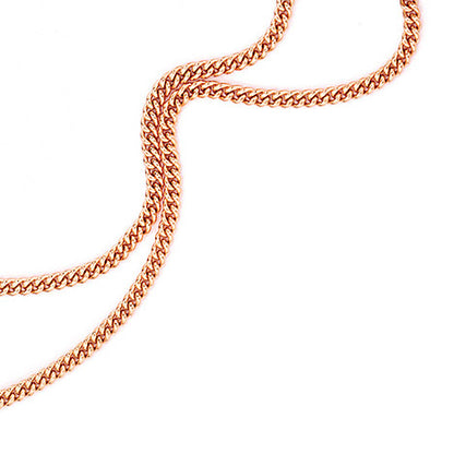 Panzerkette 585 Rotgold 2 0 mm 42 cm Gold Kette Halskette Rotgoldkette Karabiner
