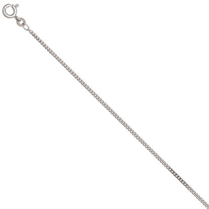 Panzerkette 585 Weißgold 1 7 mm 36 cm Gold Kette Halskette Weißgoldkette