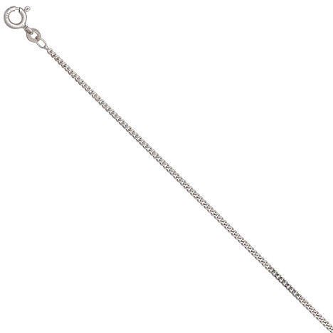 Panzerkette 585 Weißgold 1 7 mm 36 cm Gold Kette Halskette Weißgoldkette