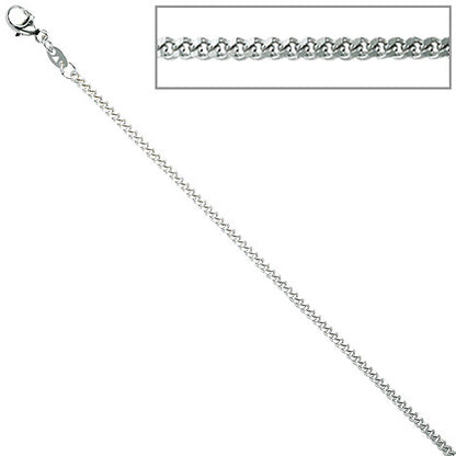 Panzerkette 925 Silber 1 7 mm 36 cm Halskette Kette Silberkette Karabiner