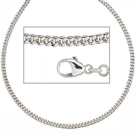 Panzerkette 925 Silber 2 5 mm 45 cm Halskette Kette Silberkette Karabiner