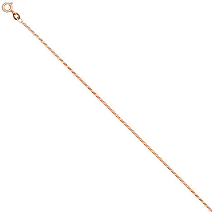 Panzerkette 925 Sterling Silber rotgold vergoldet 1 3 mm 50 cm Kette Halskette