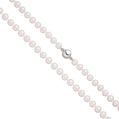 Perlenkette mit Akoya Zuchtperlen 45 cm Magnet-Schließe aus 925 Sterlingsilber