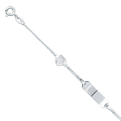 Schildband Schutzengel 925 Sterling Silber 14 cm Gravur ID Armband Federring