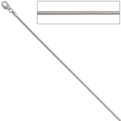 Schlangenkette 585 Weißgold 1 4 mm 38 cm Gold Kette Halskette Weißgoldkette