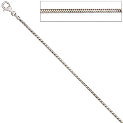 Schlangenkette 585 Weißgold 1 6 mm 42 cm Gold Kette Halskette Weißgoldkette