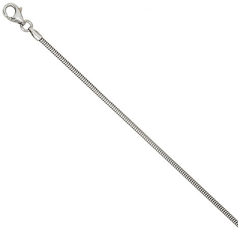 Schlangenkette 925 Silber 1 6 mm 42 cm Halskette Kette Silberkette Karabiner