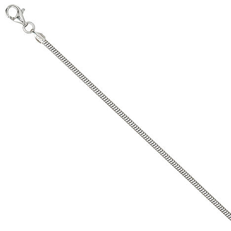 Schlangenkette 925 Silber 1 9 mm 42 cm Halskette Kette Silberkette Karabiner