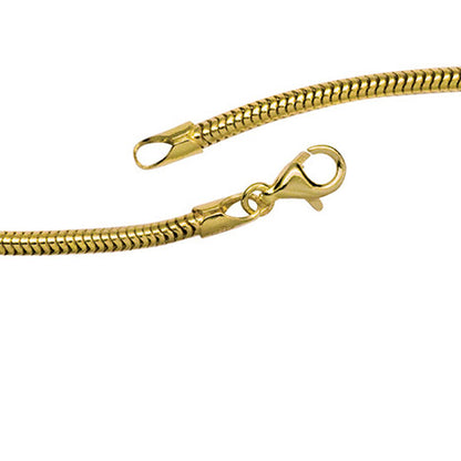 Schlangenkette aus 333 Gelbgold 2 4 mm 42 cm Gold Kette Halskette Goldkette