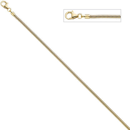 Schlangenkette aus 333 Gelbgold 2 4 mm 42 cm Gold Kette Halskette Goldkette
