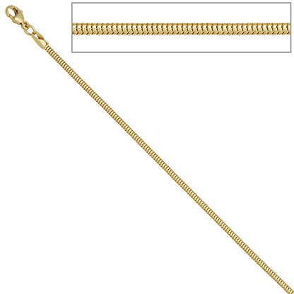 Schlangenkette aus 585 Gelbgold 1 9 mm 42 cm Gold Kette Halskette Goldkette