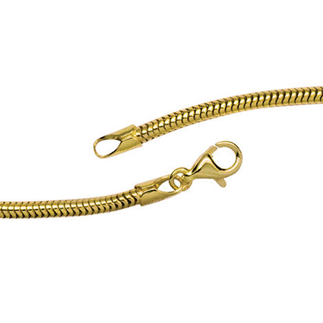 Schlangenkette aus 585 Gelbgold 2 4 mm 42 cm Gold Kette Halskette Goldkette