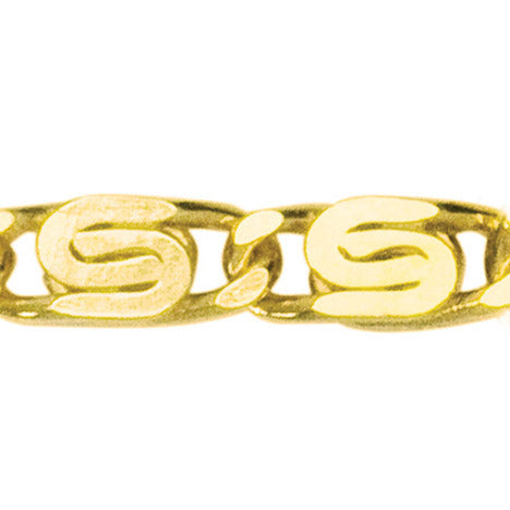S-Panzerkette 333 Gelbgold diamantiert 1 6 mm 38 cm Gold Halskette Goldkette