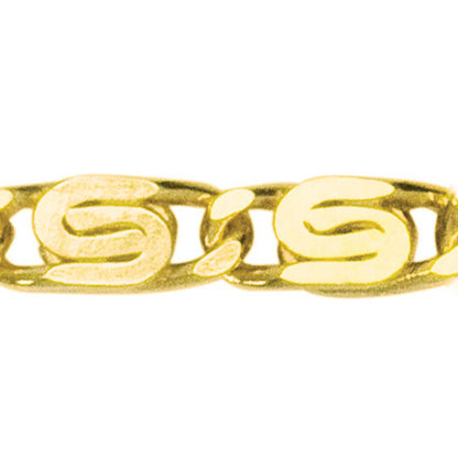 S-Panzerkette 333 Gelbgold diamantiert 1 6 mm 38 cm Gold Halskette Goldkette