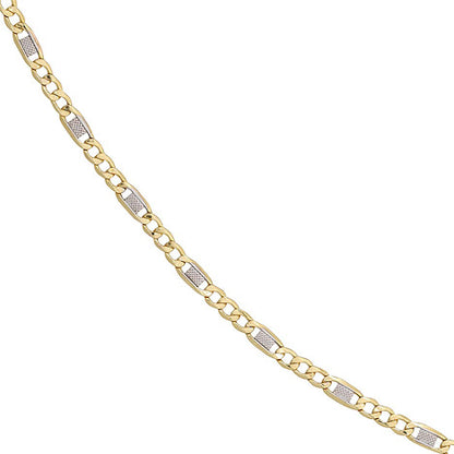 Steg-Panzerkette 333 Gelbgold 3 7 mm 45 cm Gold Kette Halskette Goldkette