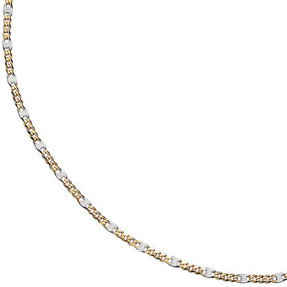 Steg-Panzerkette 333 Gelbgold massiv 2 mm 45 cm Gold Kette Halskette Goldkette