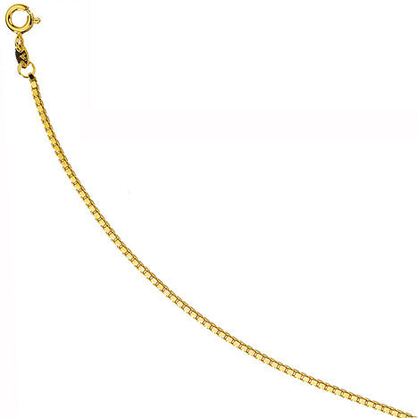 Venezianerkette 585 Gelbgold 1 5 mm 42 cm Gold Kette Halskette Goldkette