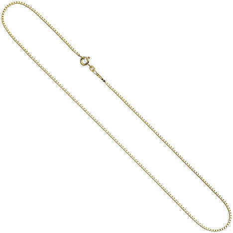 Venezianerkette 585 Gelbgold 1 5 mm 42 cm Gold Kette Halskette Goldkette