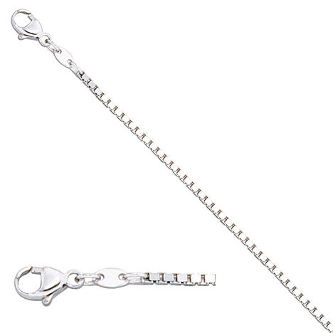 Venezianerkette 585 Weißgold 1 5 mm 38 cm Gold Kette Halskette Weißgoldkette