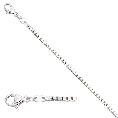 Venezianerkette 585 Weißgold 1 5 mm 38 cm Gold Kette Halskette Weißgoldkette