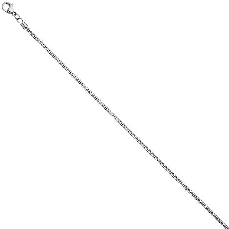Venezianerkette rund Edelstahl 1 8 mm 50 cm Halskette Kette Karabiner