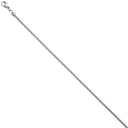 Venezianerkette rund Edelstahl 1 8 mm 50 cm Halskette Kette Karabiner
