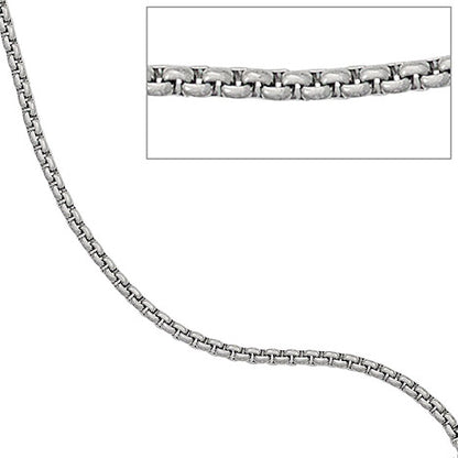 Venezianerkette rund Edelstahl 1 8 mm 50 cm Halskette Kette Karabiner