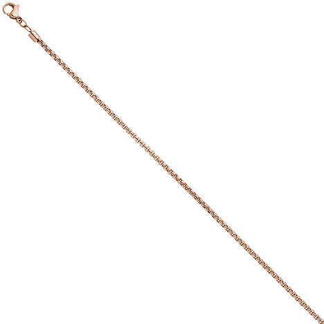 Venezianerkette rund Edelstahl rotgold vergoldet 1 8 mm 50 cm Halskette Kette
