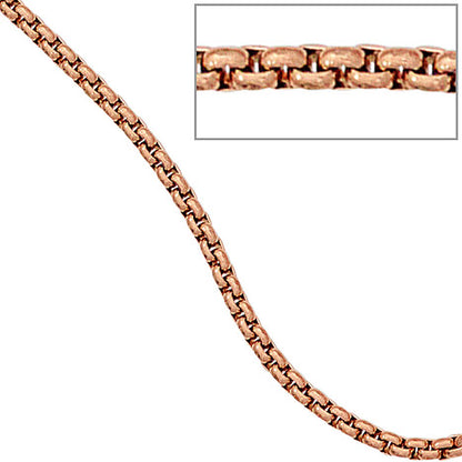 Venezianerkette rund Edelstahl rotgold vergoldet 1 8 mm 50 cm Halskette Kette